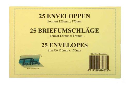 Briefumschläge Packung 12 x 17,6cm - Inhalt 25 - Weiss