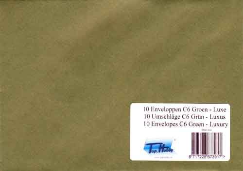 Enveloppen Pakje - Groen Metallic goudparelmoer - 10 stuks