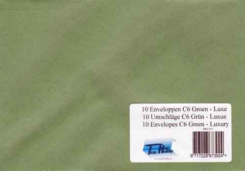 Enveloppen Pakje - Groen Metallic zilverparelmoer - 10 stuks