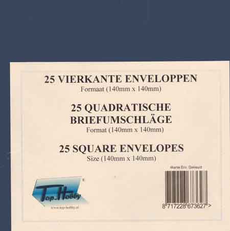 Enveloppe Paquet Carré - 25 envelop - Bleu Foncé