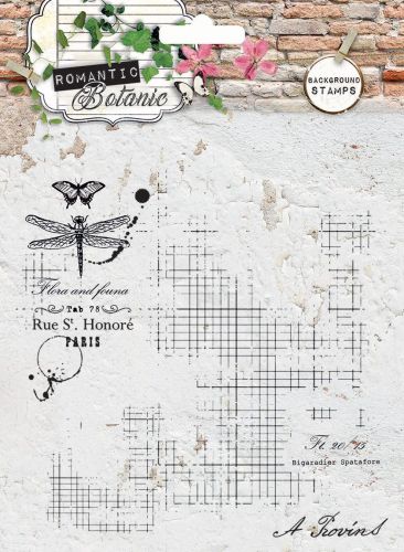 Romantic Botanic - Tampon Transparente - 15 x 15cm