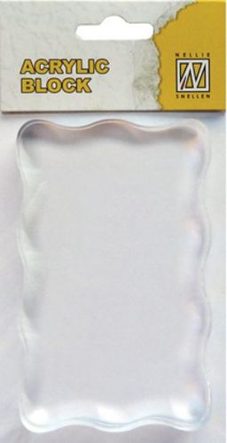 Bloc d`acrylique pour Tampons Transparent - 50x80x8mm