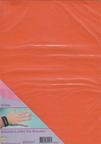 Imitation Leather - Orange - A4 Size 